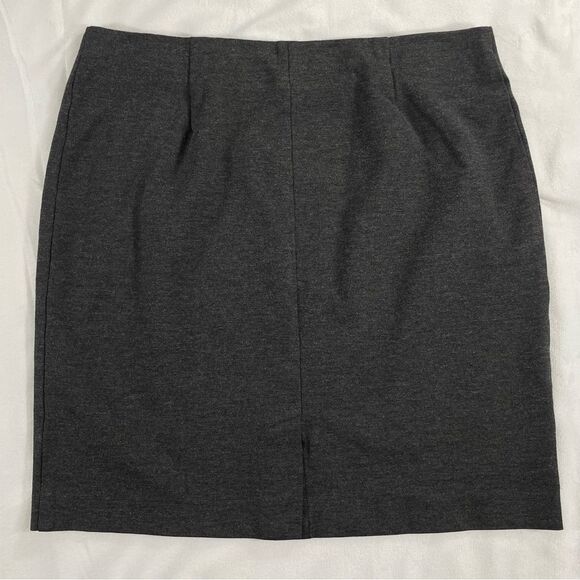 J. Jill Medium 33” Gray Pull-On Pencil Skirt Length- 4.5” Slit - Picture 2 of 11